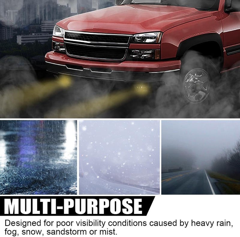 DOTCOM Front Fog Lights Assembly Compatible with GMC Yukon/Yukon XL 2000-2006(Do not Compatible with Denali models),Driving Fog Lamps Driver & Passenger Side Pair,Clear lens - Image 2